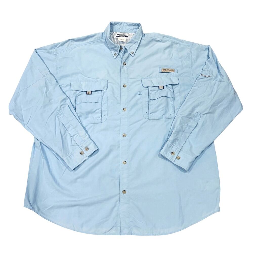 Columbia PFG Lot of 2 Fishing Shirts Mens Sz XL Tamiami II Bahama II Button Up